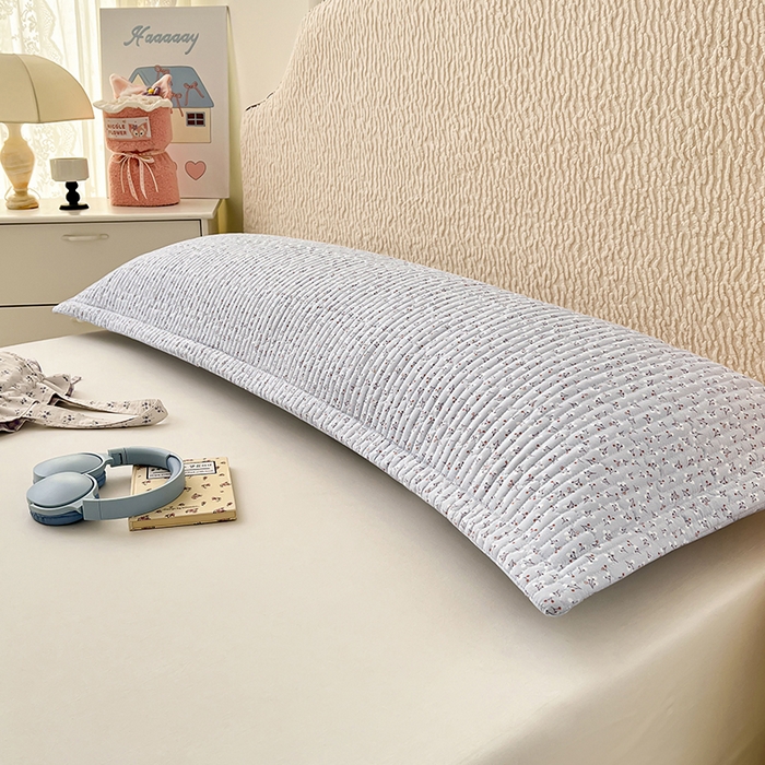 圣比熊 2025新款A类云朵棉夹棉枕套宿舍单人一只装枕芯内胆套-双人枕套 满天星-蓝（压线夹棉）