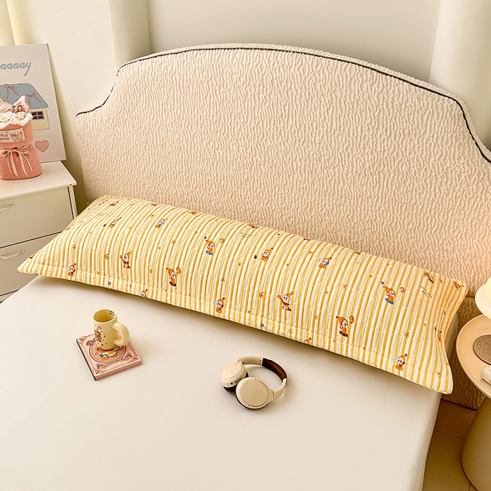 91家纺网 家纺一手货源 找家纺 圣比熊 2025新款A类云朵棉夹棉枕套宿舍单人一只装枕芯内胆套-双人枕套 小星愿（压线夹棉）