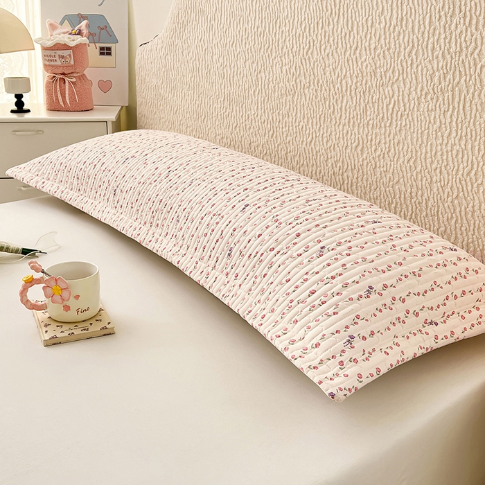 圣比熊 2025新款A类云朵棉夹棉枕套宿舍单人一只装枕芯内胆套-双人枕套 花漾甜心（压线夹棉）