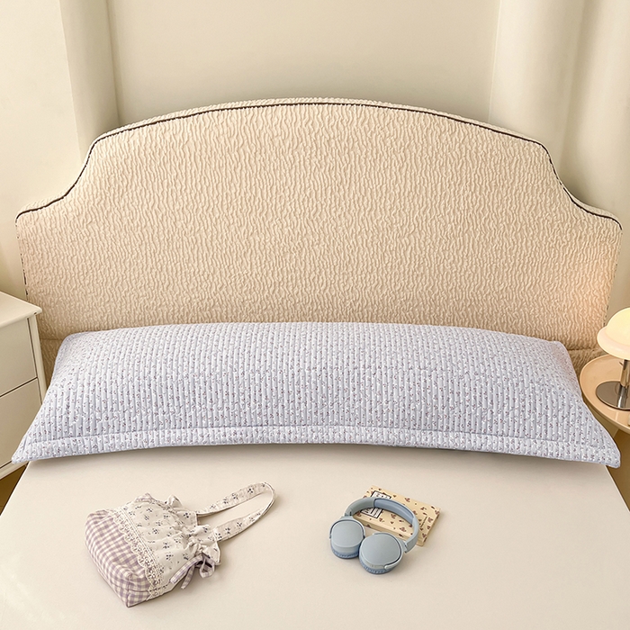 91家纺网 家纺一手货源 找家纺 梦舒羽 2025新款A类云朵棉夹棉枕套宿舍情侣双人加长枕芯内胆套 满天星-蓝（压线夹棉）