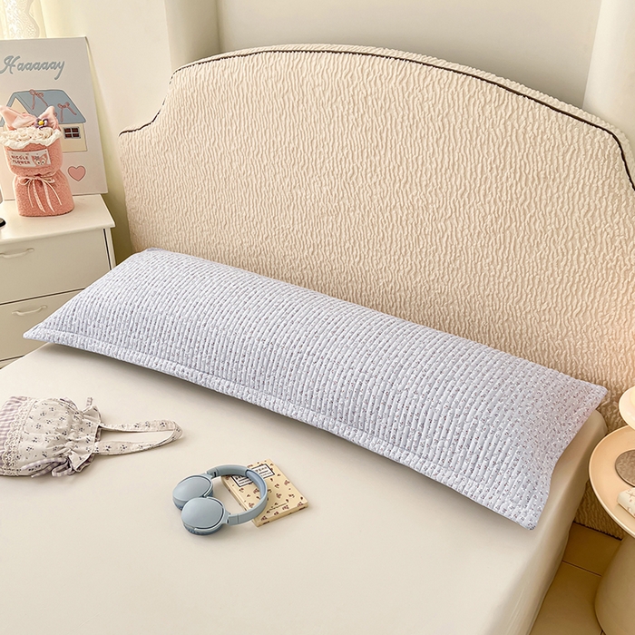 91家纺网 家纺一手货源 找家纺 梦舒羽 2025新款A类云朵棉夹棉枕套宿舍情侣双人加长枕芯内胆套 满天星-蓝（压线夹棉）