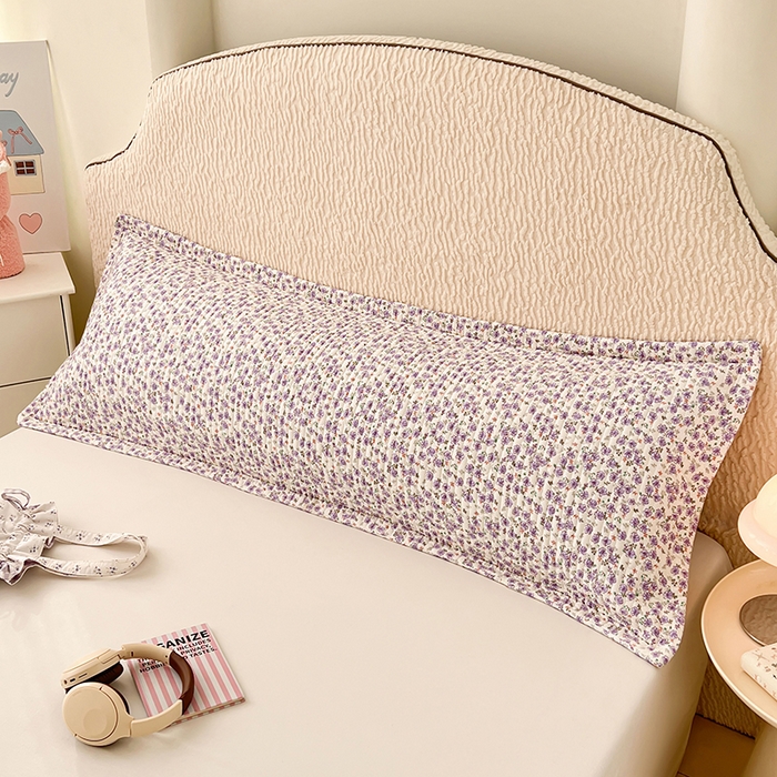 91家纺网 家纺一手货源 找家纺 梦舒羽 2025新款A类云朵棉夹棉枕套宿舍情侣双人加长枕芯内胆套 紫韵星野（压线夹棉）