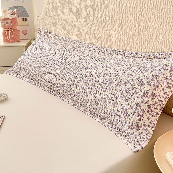 91家纺网 家纺一手货源 找家纺 梦舒羽 2025新款A类云朵棉夹棉枕套宿舍情侣双人加长枕芯内胆套 紫韵星野（压线夹棉）