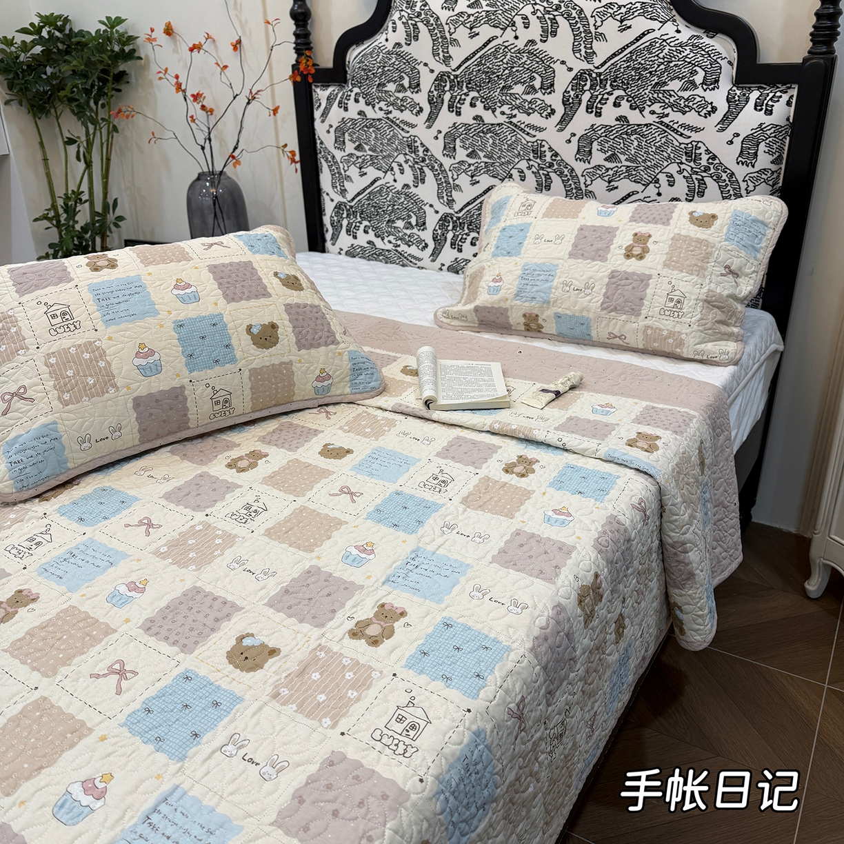 91家纺网 家纺一手货源 找家纺 （总）床盖工厂店 2025新款双面全棉小包边床盖三件套