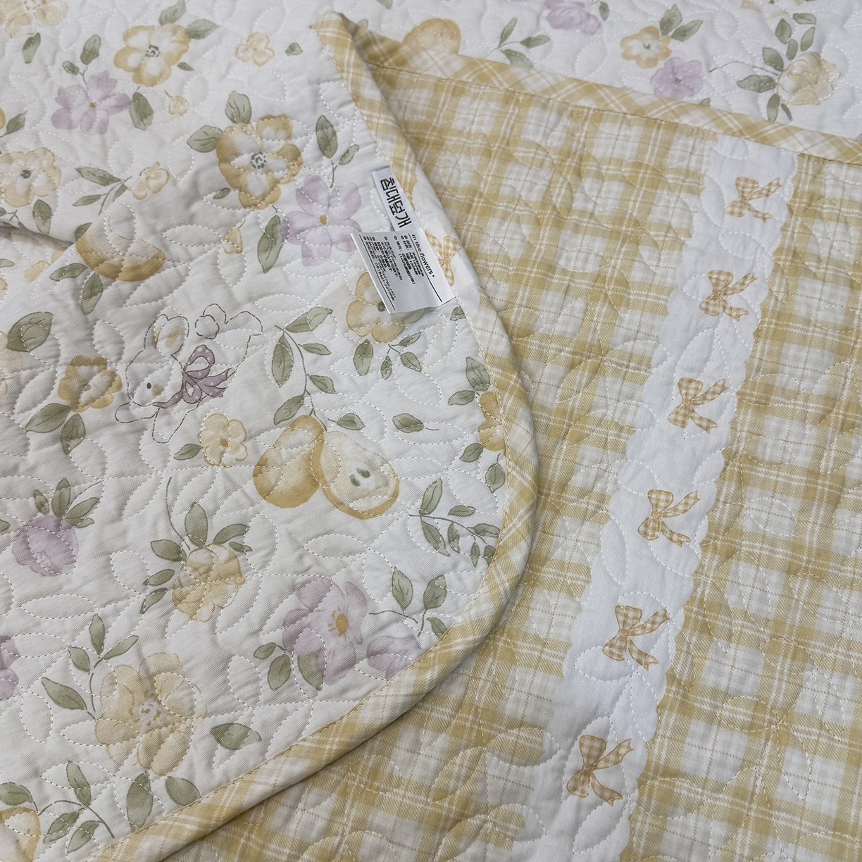 91家纺网 家纺一手货源 找家纺 床盖工厂店 2025新款双面全棉小包边床盖三件套 淡梨语