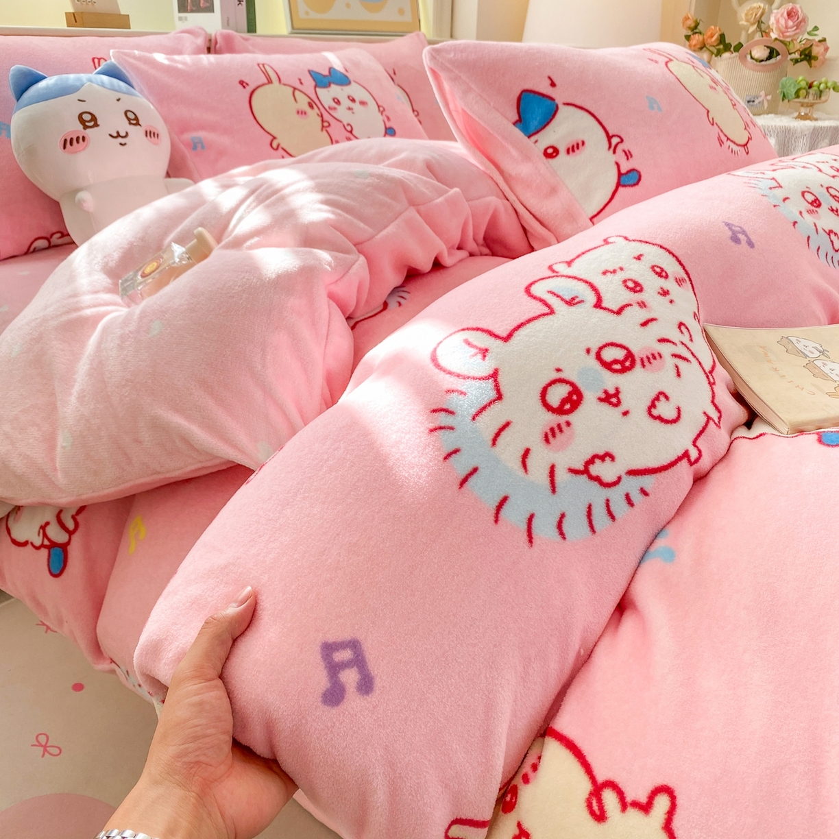 91家纺网 家纺一手货源 找家纺 （总）博雅 2026新款卡哇正版授权高克重牛奶绒四件套