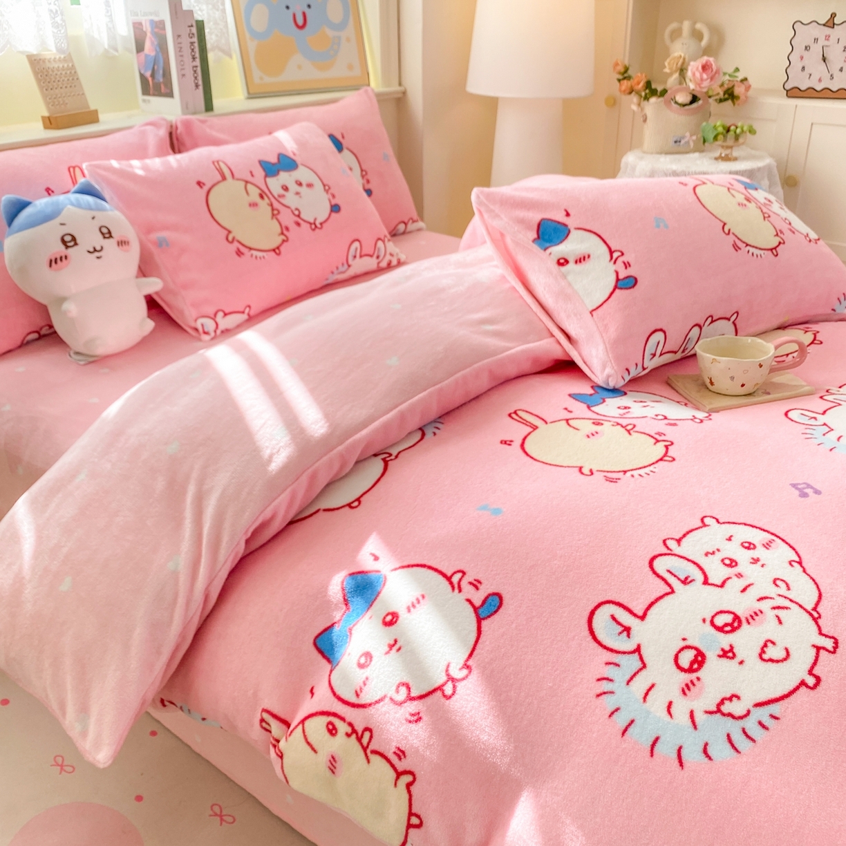 91家纺网 家纺一手货源 找家纺 （总）博雅 2026新款卡哇正版授权高克重牛奶绒四件套