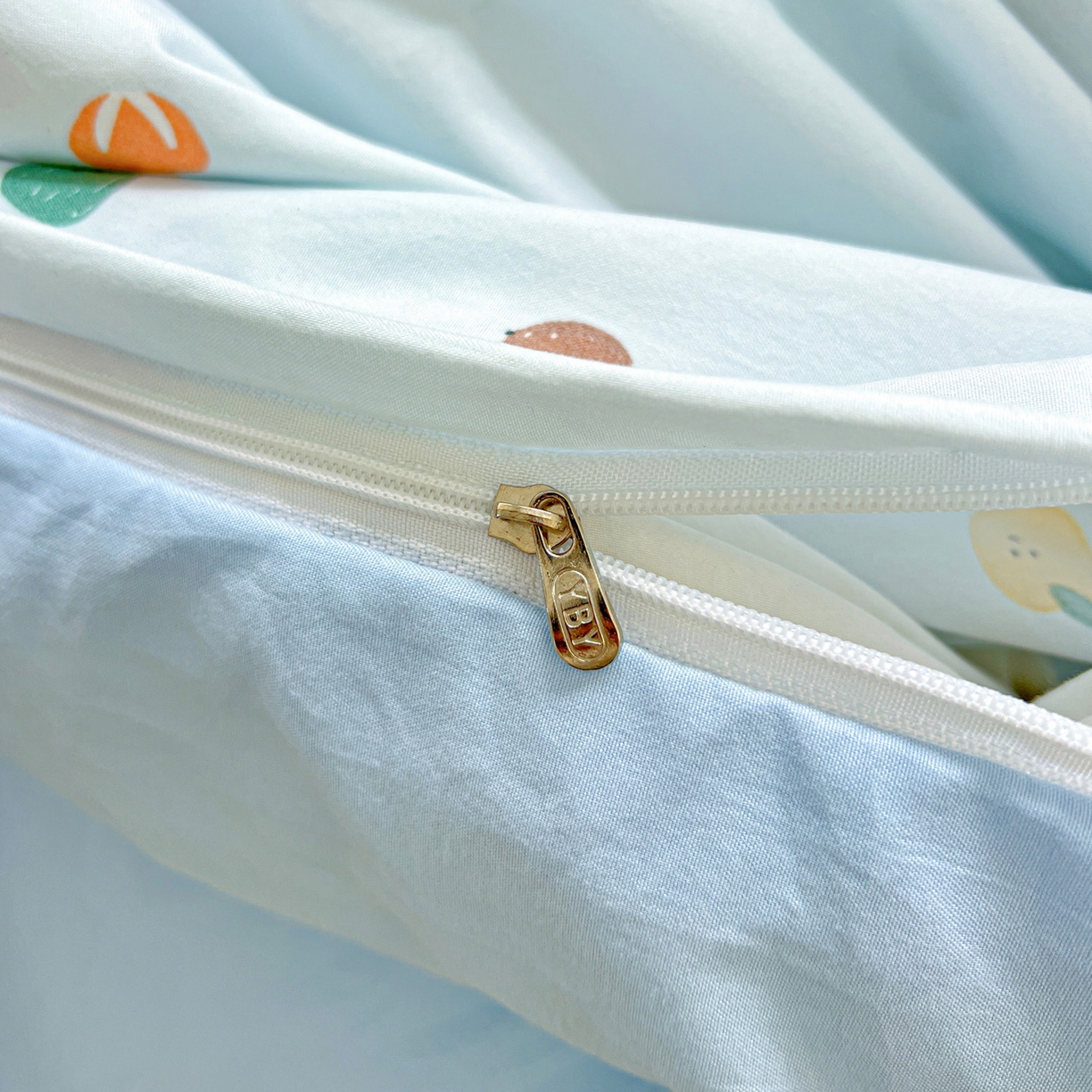 91家纺网 家纺一手货源 找家纺 弗苓家纺 2026新款古法水洗仿棉云感纱四件套小布袋 伊人