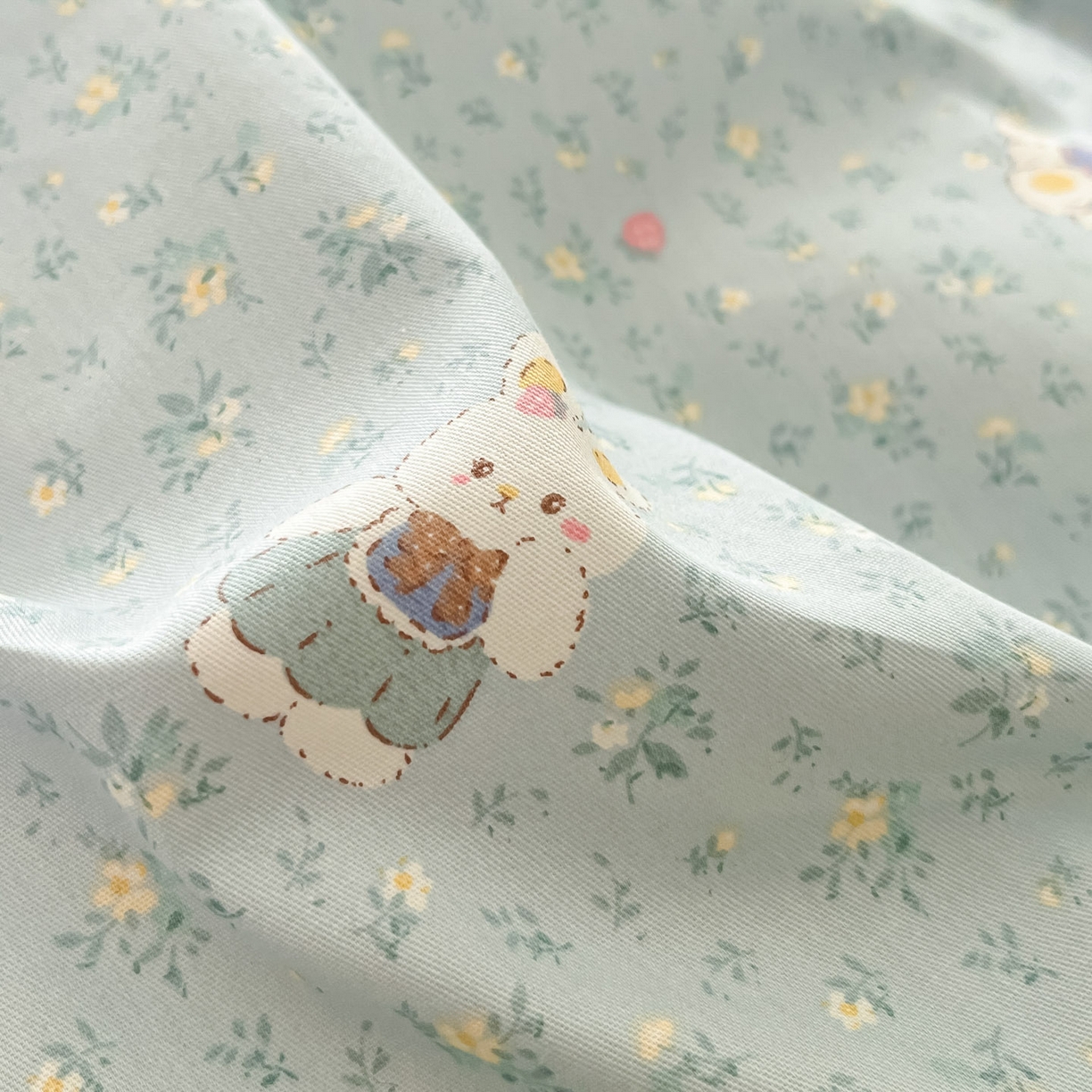 91家纺网 家纺一手货源 找家纺 西引力 2026新款40S全棉斜纹印花四件套 告白兔