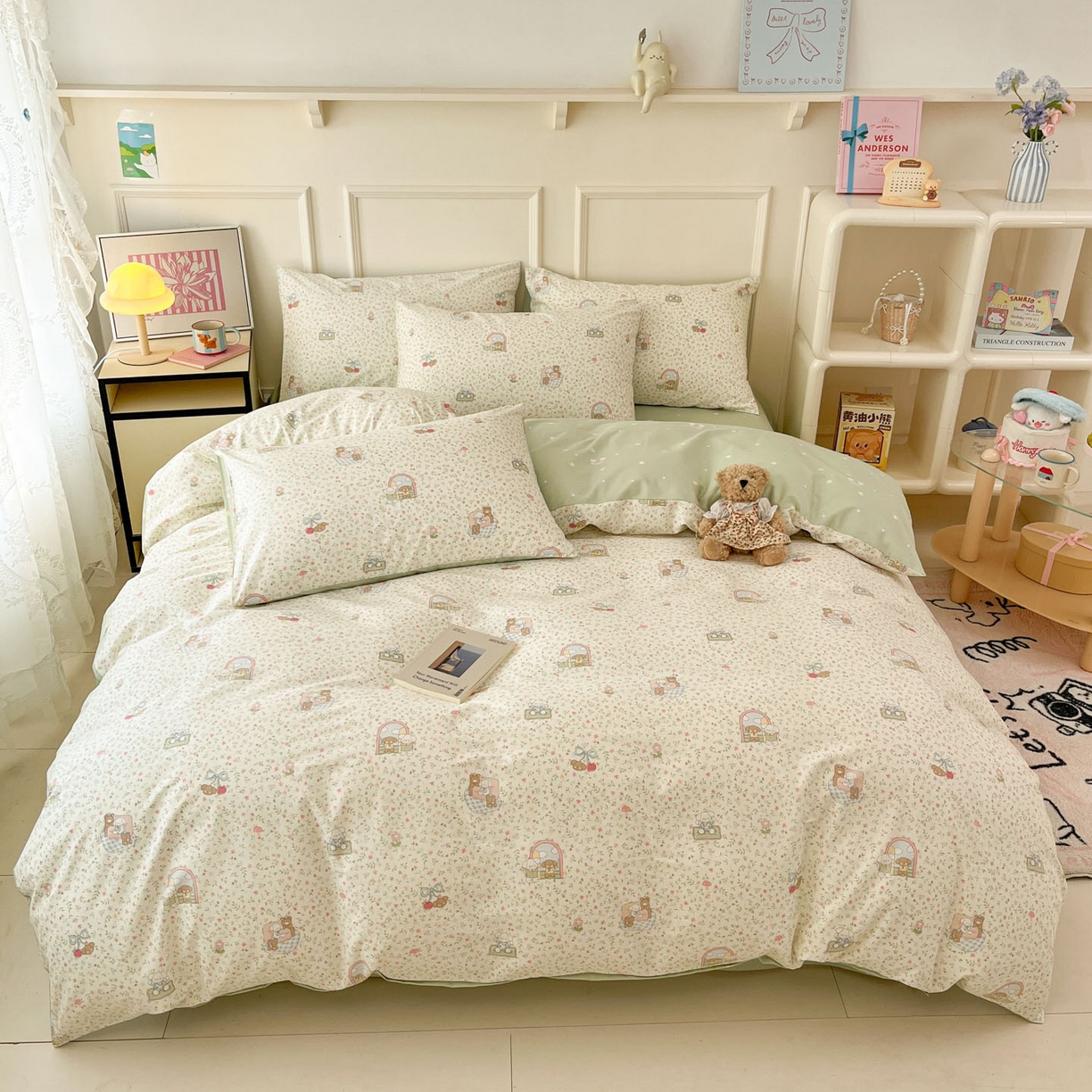 91家纺网 家纺一手货源 找家纺 西引力 2026新款40S全棉斜纹印花四件套 快乐伙伴