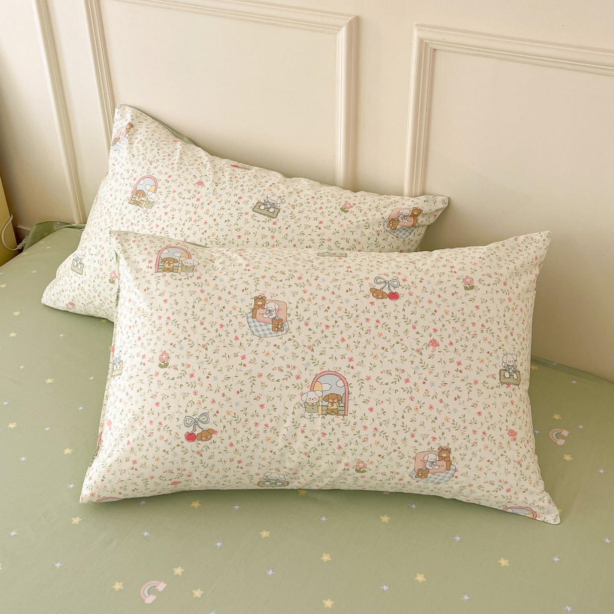 91家纺网 家纺一手货源 找家纺 西引力 2026新款40S全棉斜纹印花四件套 快乐伙伴