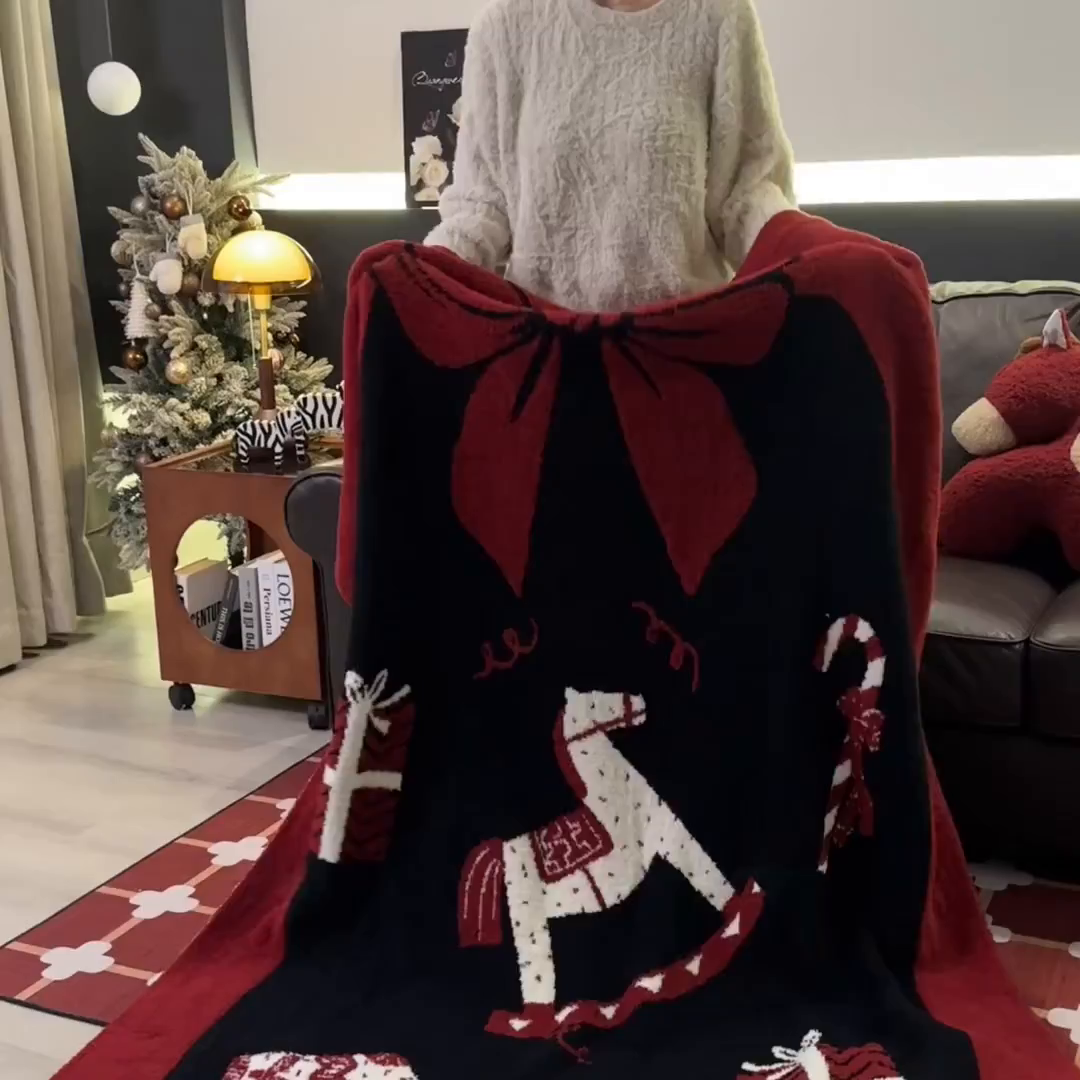 91家纺网 家纺一手货源 找家纺 兄弟坊 2026新款A类大阪半边绒糯叽叽毛毯 盖毯 午睡毯 夏被毯 披肩毯 糯叽叽半边绒-小木马