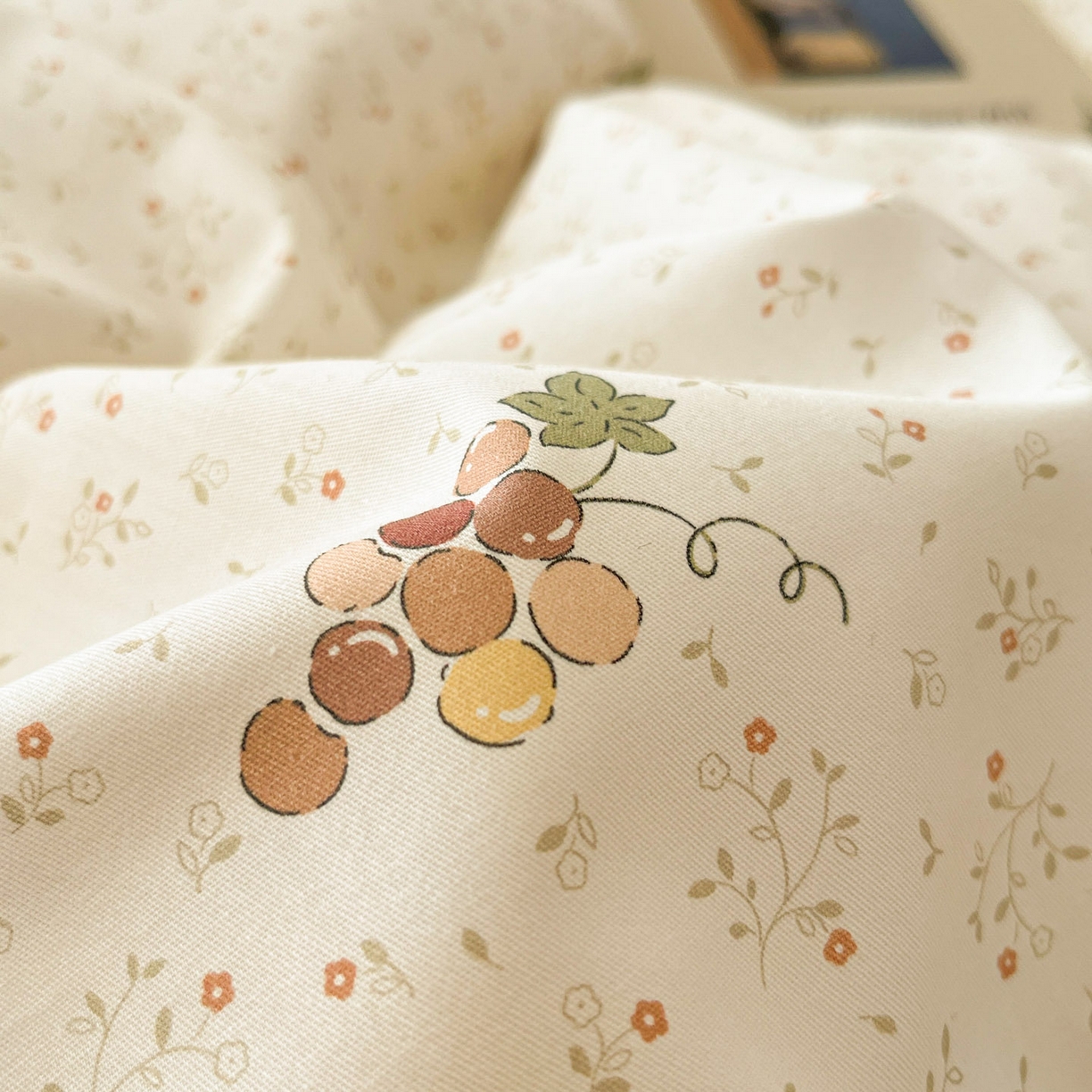 91家纺网 家纺一手货源 找家纺 西引力 2026新款40S全棉斜纹印花四件套 小葡萄