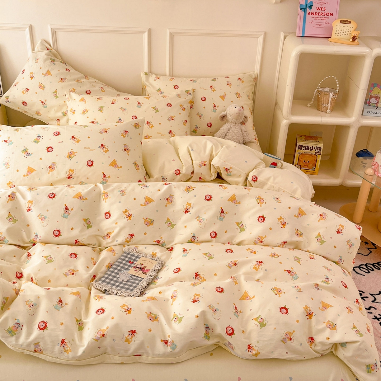 91家纺网 家纺一手货源 找家纺 西引力 2026新款40S全棉斜纹印花四件套 星星魔法