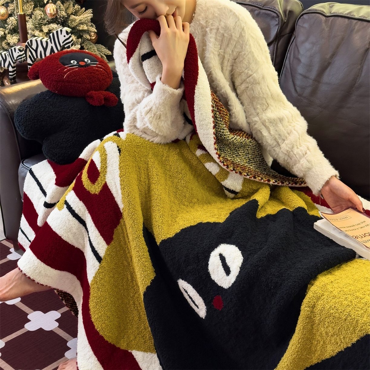 91家纺网 家纺一手货源 找家纺 （总）兄弟坊 2026新款A类大阪半边绒糯叽叽毛毯 盖毯 午睡毯 夏被毯 披肩毯