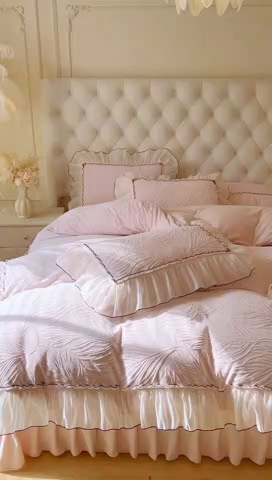 91家纺网 家纺一手货源 找家纺 （总）满座家居 2025爆款230克高克重雕花牛奶绒床盖四件套 