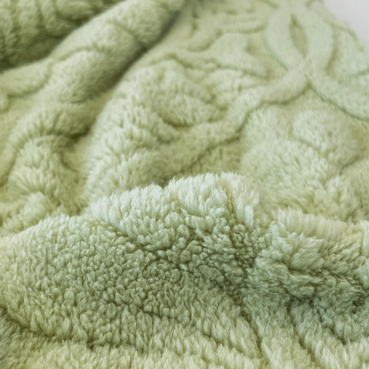 91家纺网 家纺一手货源 找家纺 莱家富 2026新款提花塔芙绒床笠-繁花系列（可供跨境外贸抽空压缩爆款首选） 繁花-复古绿