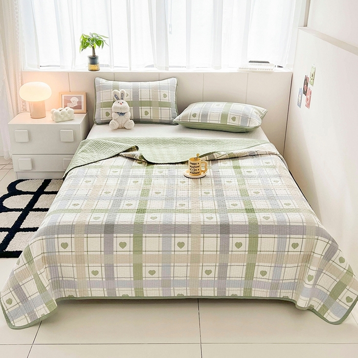 91家纺网 家纺一手货源 找家纺 （总）茉夕家纺 2026新款春季纯棉棉花印花单品床盖单件床盖