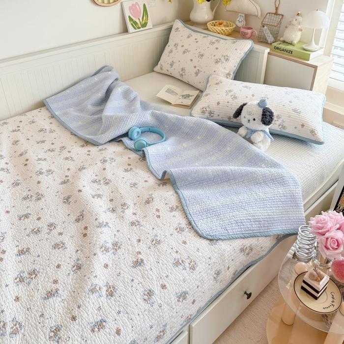 91家纺网 家纺一手货源 找家纺 （总）茉夕家纺 2026新款春季纯棉棉花印花单品床盖单件床盖