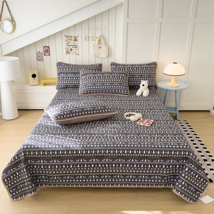 91家纺网 家纺一手货源 找家纺 （总）茉夕家纺 2026新款春季纯棉棉花印花单品床盖单件床盖