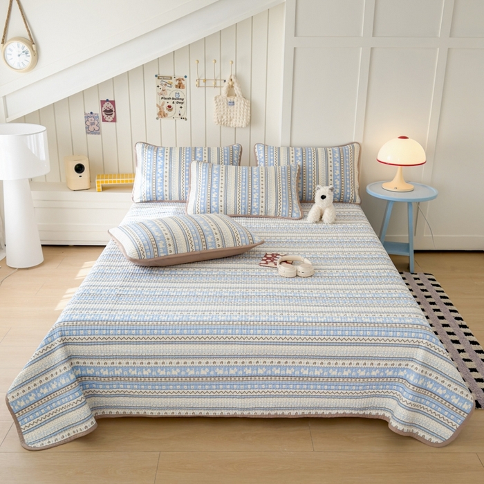 91家纺网 家纺一手货源 找家纺 （总）茉夕家纺 2026新款春季纯棉棉花印花单品床盖单件床盖