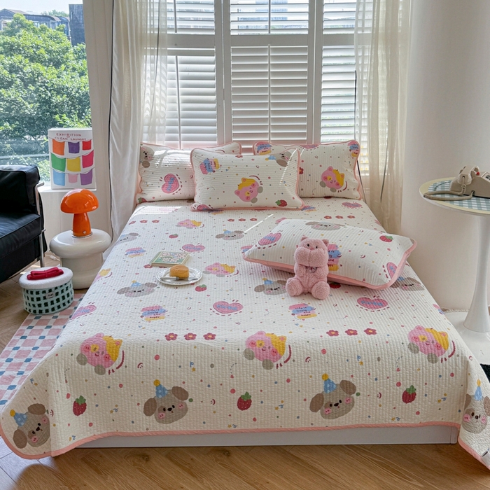 91家纺网 家纺一手货源 找家纺 （总）茉夕家纺 2026新款春季纯棉棉花印花单品床盖单件床盖