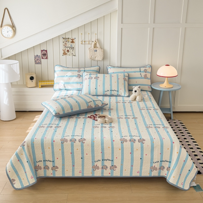 91家纺网 家纺一手货源 找家纺 （总）茉夕家纺 2026新款春季纯棉棉花印花单品床盖单件床盖