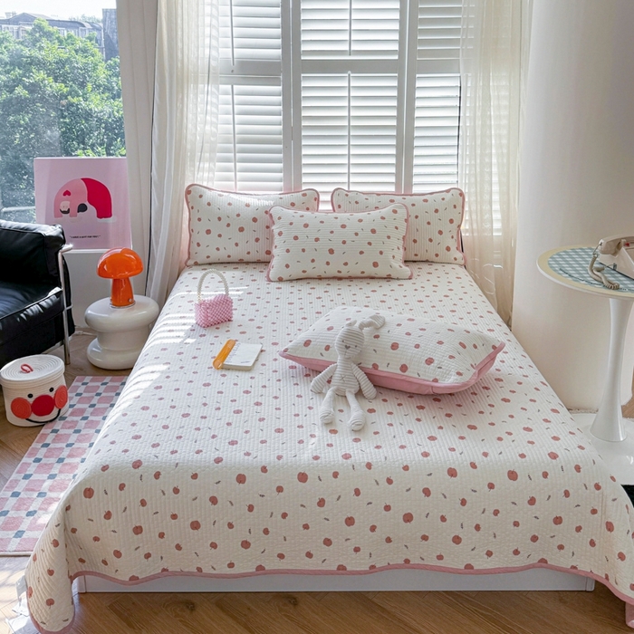 91家纺网 家纺一手货源 找家纺 （总）茉夕家纺 2026新款春季纯棉棉花印花单品床盖单件床盖