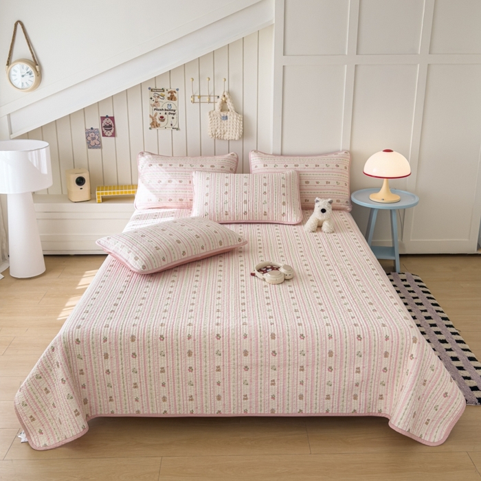 91家纺网 家纺一手货源 找家纺 （总）茉夕家纺 2026新款春季纯棉棉花印花单品床盖单件床盖