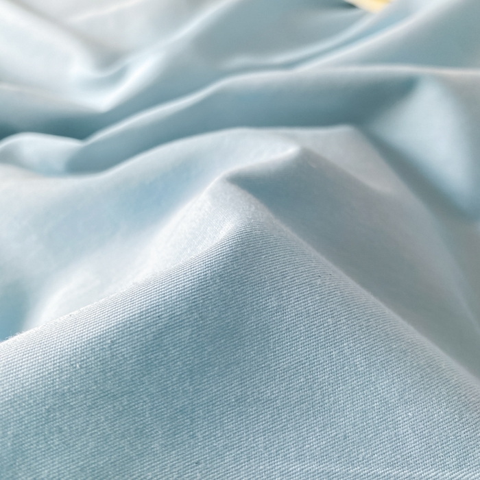 91家纺网 家纺一手货源 找家纺 昊翔家纺 2025新款13372全棉纯色四件套无印良品风简约套件 海青-浅灰