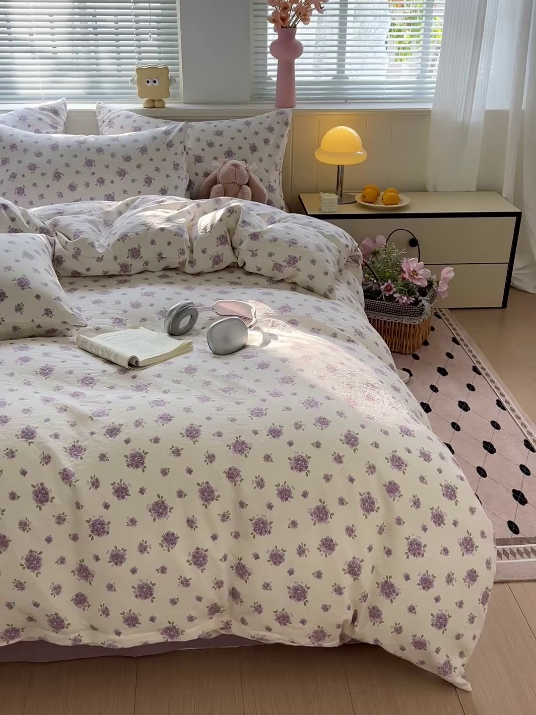 91家纺网 家纺一手货源 找家纺 （总）优选 2025新款加厚爆款小布袋韩国古法高克重水洗棉床单学生三件套床笠款四件套