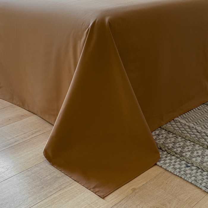 91家纺网 家纺一手货源 找家纺 昊翔家纺 2025新款13372全棉纯色四件套无印良品风简约套件 奶白-卡其