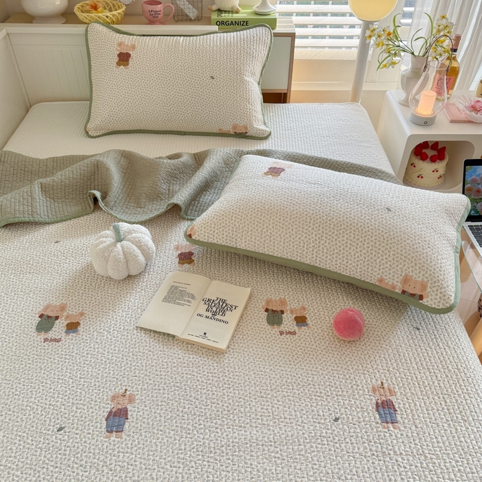 91家纺网 家纺一手货源 找家纺 茉夕家纺 2026新款春季纯棉棉花印花单品床盖单件床盖 吉象一家