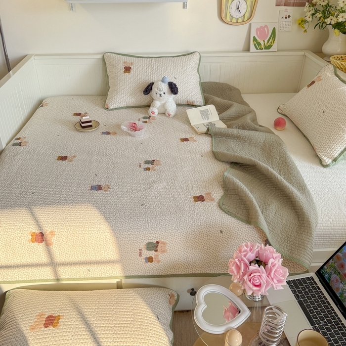 91家纺网 家纺一手货源 找家纺 茉夕家纺 2026新款春季纯棉棉花印花单品床盖单件床盖 吉象一家