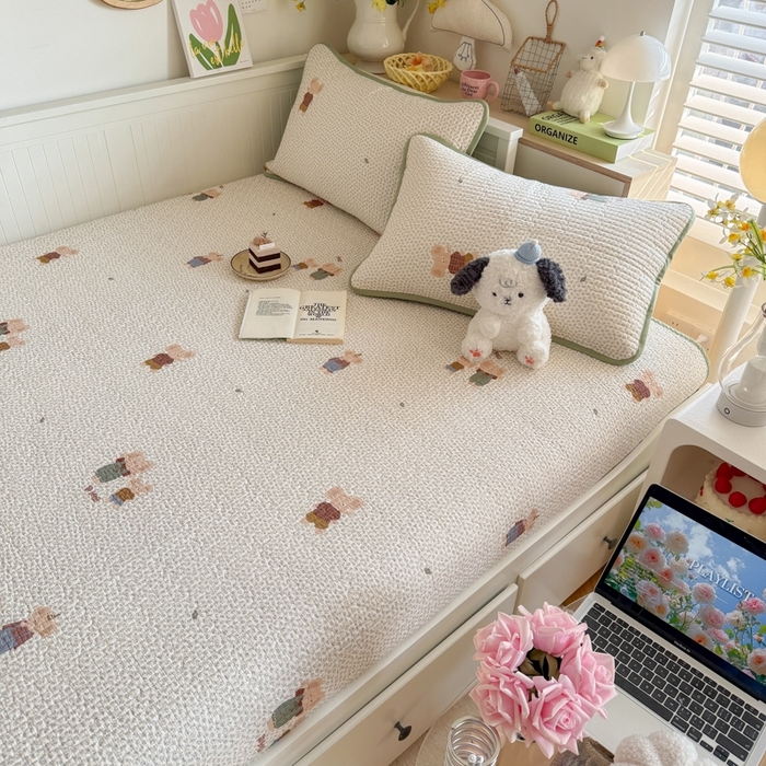 91家纺网 家纺一手货源 找家纺 茉夕家纺 2026新款春季纯棉棉花印花单品床盖单件床盖 吉象一家