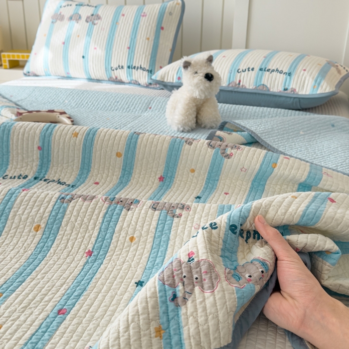 91家纺网 家纺一手货源 找家纺 茉夕家纺 2026新款春季纯棉棉花印花单品床盖单件床盖 卡夫卡