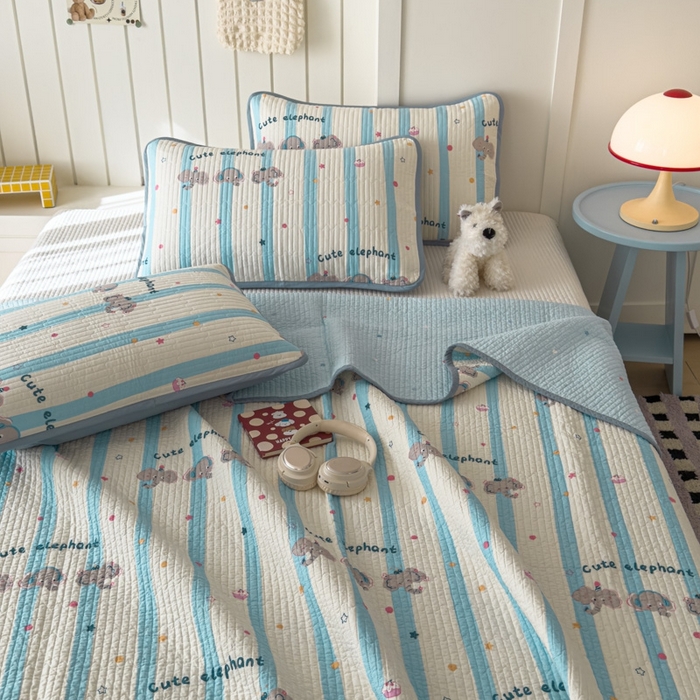 91家纺网 家纺一手货源 找家纺 茉夕家纺 2026新款春季纯棉棉花印花单品床盖单件床盖 卡夫卡