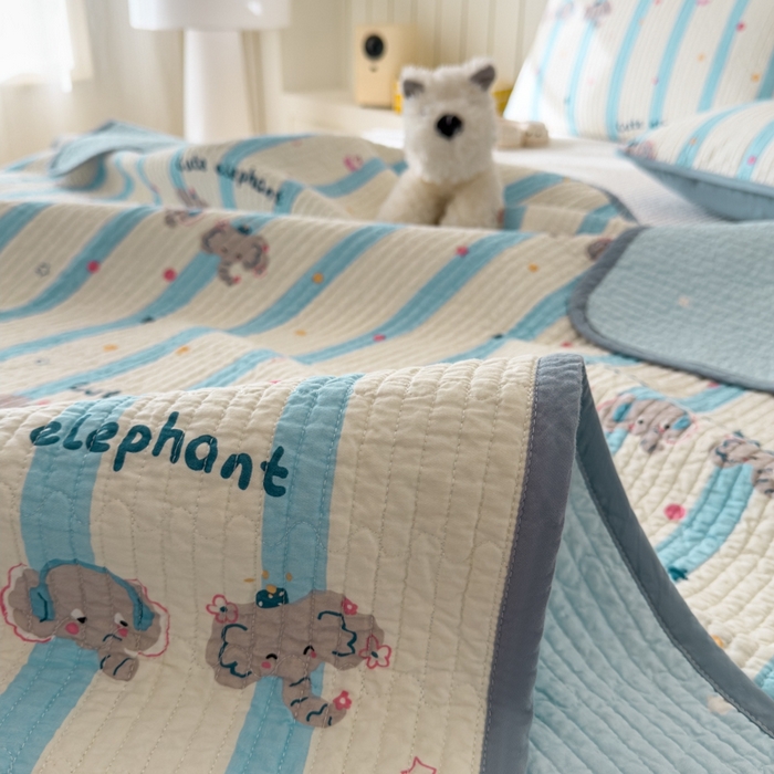 91家纺网 家纺一手货源 找家纺 茉夕家纺 2026新款春季纯棉棉花印花单品床盖单件床盖 卡夫卡