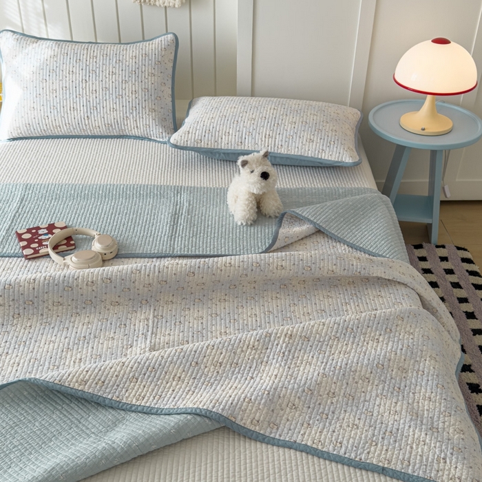 91家纺网 家纺一手货源 找家纺 茉夕家纺 2026新款春季纯棉棉花印花单品床盖单件床盖 凯蒂小猫