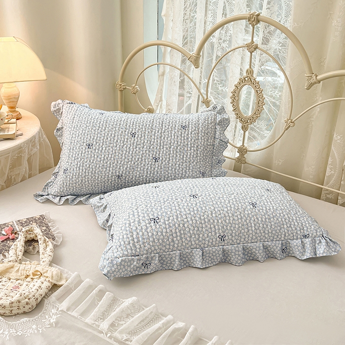 91家纺网 家纺一手货源 找家纺 梦舒羽 2026新款A类云朵棉夹棉花边枕套宿舍单人一只装枕芯内胆套-单人枕套 花屿轻梦（花边夹棉）