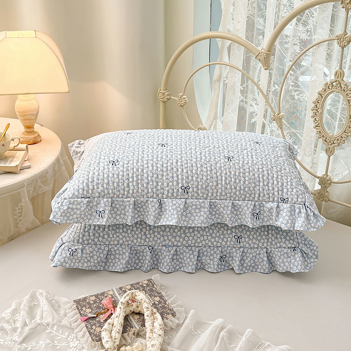 91家纺网 家纺一手货源 找家纺 梦舒羽 2026新款A类云朵棉夹棉花边枕套宿舍单人一只装枕芯内胆套-单人枕套 花屿轻梦（花边夹棉）