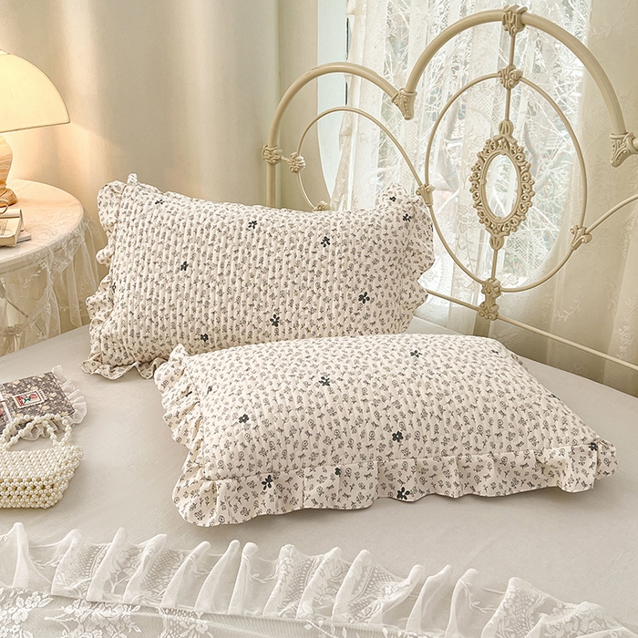 91家纺网 家纺一手货源 找家纺 梦舒羽 2026新款A类云朵棉夹棉花边枕套宿舍单人一只装枕芯内胆套-单人枕套 花无意（花边夹棉）