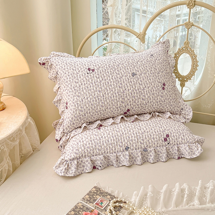 梦舒羽 2026新款A类云朵棉夹棉花边枕套宿舍单人一只装枕芯内胆套-单人枕套 蝴蝶梦境（花边夹棉）