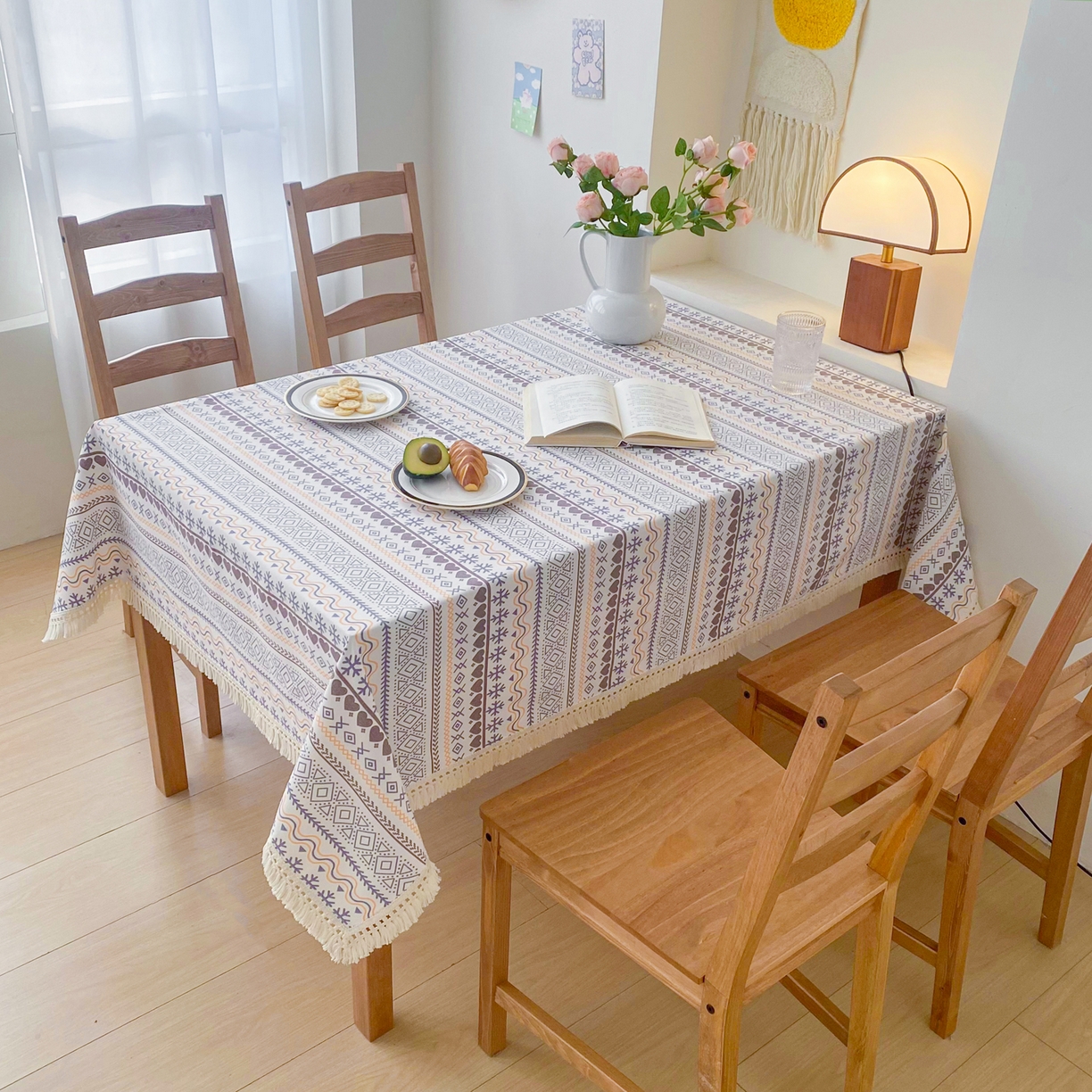 91家纺网 家纺一手货源 找家纺 （总）首爱家纺 2026新款印花老粗布桌布