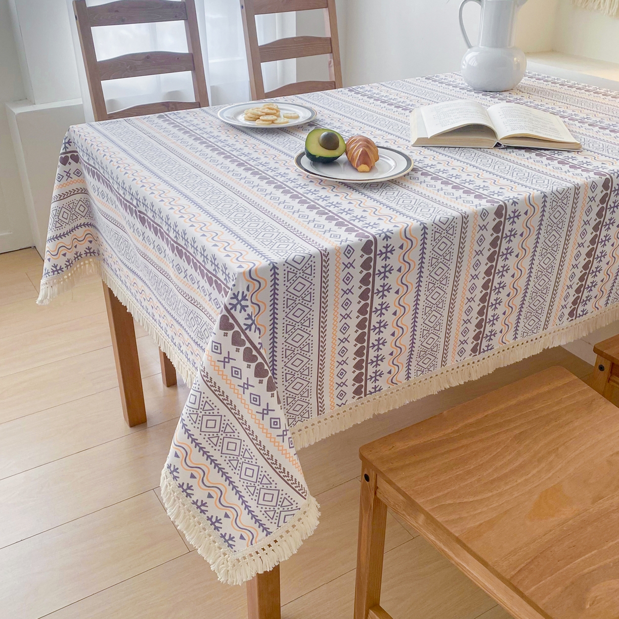 91家纺网 家纺一手货源 找家纺 （总）首爱家纺 2026新款印花老粗布桌布