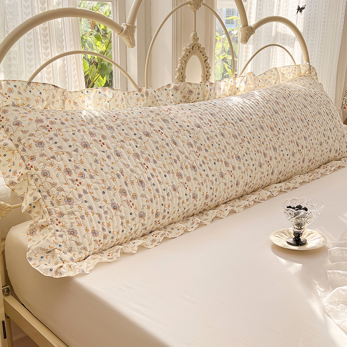 91家纺网 家纺一手货源 找家纺 （总）梦舒羽 2026新款A类云朵棉夹棉花边枕套宿舍情侣双人加长枕芯内胆套-双人枕套