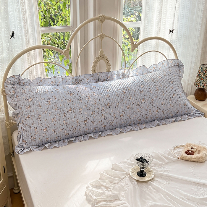 91家纺网 家纺一手货源 找家纺 （总）梦舒羽 2026新款A类云朵棉夹棉花边枕套宿舍情侣双人加长枕芯内胆套-双人枕套