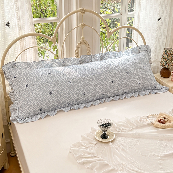 91家纺网 家纺一手货源 找家纺 梦舒羽 2026新款A类云朵棉夹棉花边枕套宿舍情侣双人加长枕芯内胆套-双人枕套 花屿轻梦（花边夹棉）