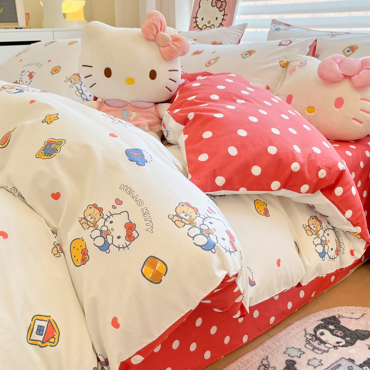 91家纺网 家纺一手货源 找家纺 （总）暮思家居 2026新款正版授权三丽鸥大版全棉纯棉数码印花纯棉四件套系列-第二批(专版花型)