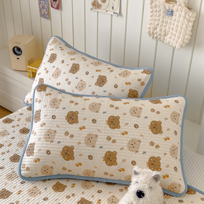 91家纺网 家纺一手货源 找家纺 茉夕家纺 2026新款春季纯棉棉花印花单品床盖单件床盖 迷你熊